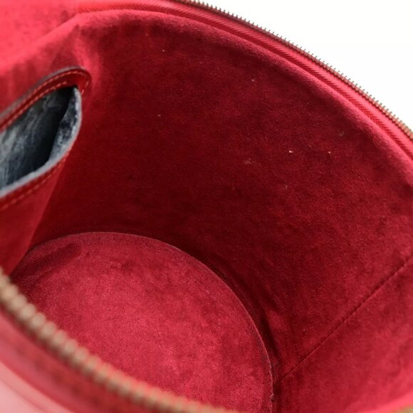 LOUIS VUITTON LV Logo Cannes Hand Vanity Bag Epi Leather Red M48037 31EC931 - Picture 12 of 16